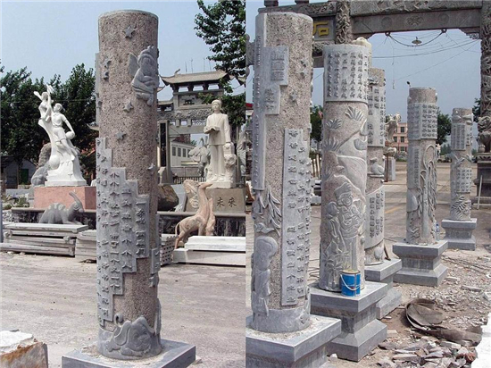 石雕文化龙柱